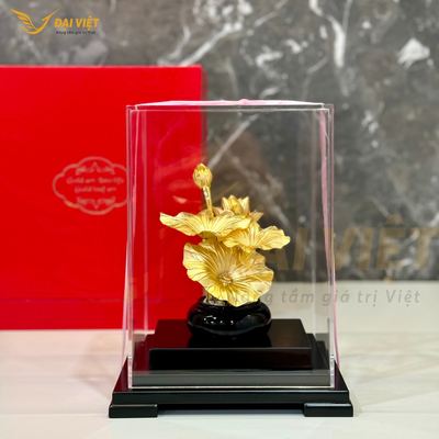 Hoa Sen Dát Vàng 24K
