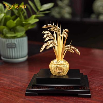 Hũ Lúa Thần Tài - Dát Vàng 24k