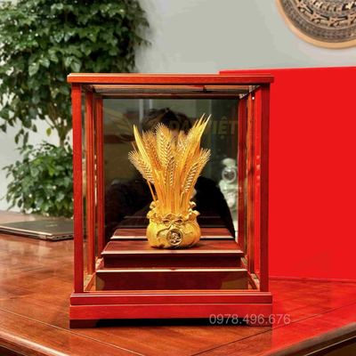Hũ Lúa Thần Tài Dát Vàng 24K