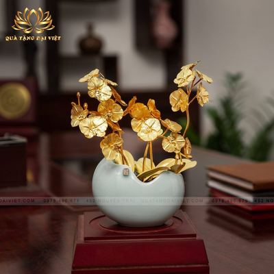 Quà Tặng Phong Thủy Mô Hình Chậu Lan Hồ Điệp - L04