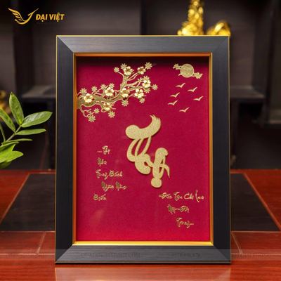 TRANH CHỮ THỌ MẠ VÀNG 24K - Quà tặng sang trọng, ý nghĩa
